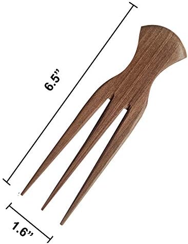 Plai Na Afro Pick Comb for African Hair | Wooden Parting Comb for Braiding & Cornrows - Image 3