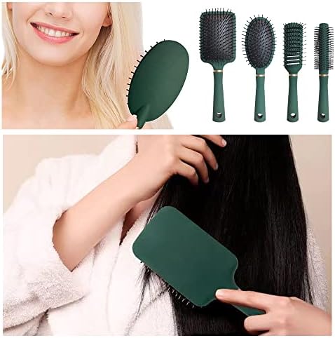 4 Pcs Hair Brush Gifts Set for Women,Detangling Hairbrush for Women and Kids,Flexible Soft Pin Bristles for Long Thick Curly Wavy Dry Damaged Hair - Image 6