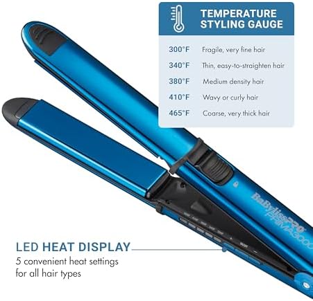 BaBylissPRO Nano Titanium Prima Ionic Hair Straightener – Professional Flat Iron & Curling Iron in One for Stylists, Pro Styling Hair Tool - Image 4