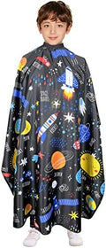 Pelocapa Barber Capes for Kids Hair Cutting Cape Salon Hairdressing Cape for Boys Girls Waterproof & Light Weight & Machine Washable - 39”× 51”(Galaxy Pattern) by Pelocapa