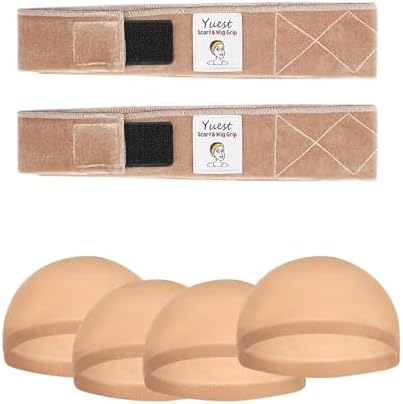 2 Pack Wig Grip Band - Velvet Wig Grips Adjustable Headband Stay Put No Slip Edge Saver by Yuest