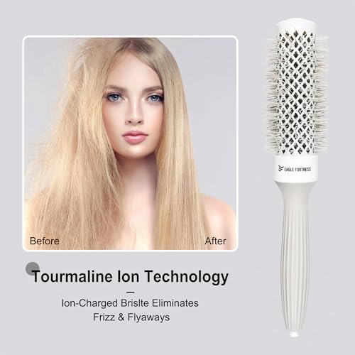 EAGLE FORTRESS Innovative Bristle Ceramic + Ionic Round Brush –Thermal Barrel – Fast-Drying Blowout Brush -32 - Image 3