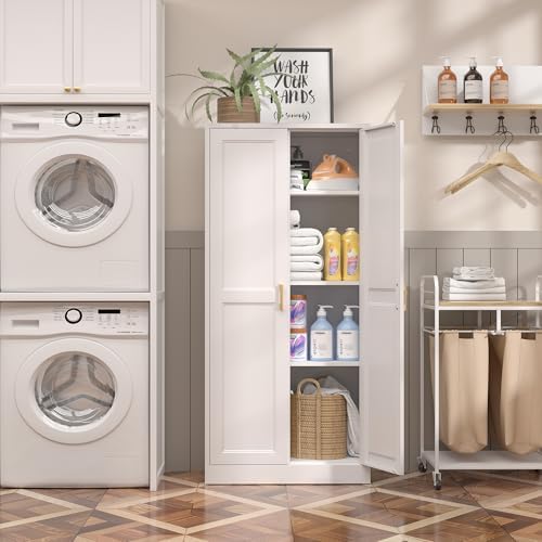 Steeloong 60"Metal Pantry Storage Cabinet with Doors & 3 Adjustable Shelves - Image 4
