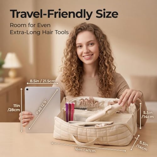 Hair Tool Organizer for Dyson Airwrap and Shark, Beige - Image 4