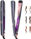 LANDOT 2-in-1 Hair Straightener and Curler, Ceramic Twist Iron Dual Voltage by LANDOT