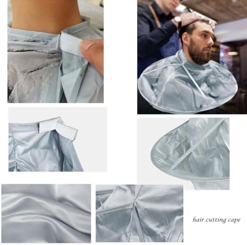 Hair Cutting Cape, Haircut Umbrella Barber Cloak Home Salon Foldable Hairdressing Capes, Anti-static Adjustable Neck Size - Image 3