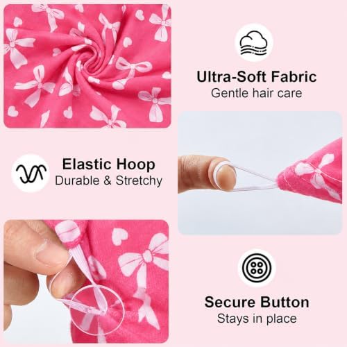 Microfiber Hair Towel Wrap for Kids Girls, Quick Dry Towel, 2 Pack - Image 4