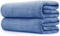 MaopaoBeauty 2 Pack Bath Towel Set 35" x 70", Extra Large Waffle Bath Towel Set, Microfiber Super Soft Highly Absorbent, Sturdy Quick Drying Towels for Bathroom, Gym, Sports, Yoga (2PCS Light Blue) by BESTCHOICEFORYOU%EF%BC%81