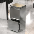 Stainless steel Beauty Salon Storage Cabinet, 3 Drawers Barber Salon Station for Hair Stylist, Barber Salon Station Styling Station Equipment, Barber Shop Beauty Spa Tattoo Tool Storage Cabinet by Unknown