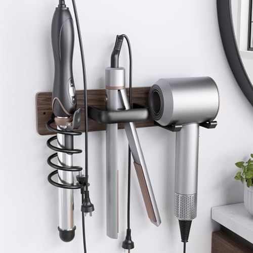 Tindbea Hair Dryer Holder Wall Mount Aluminum Alloy Hot Tools Organizer by Tindbea