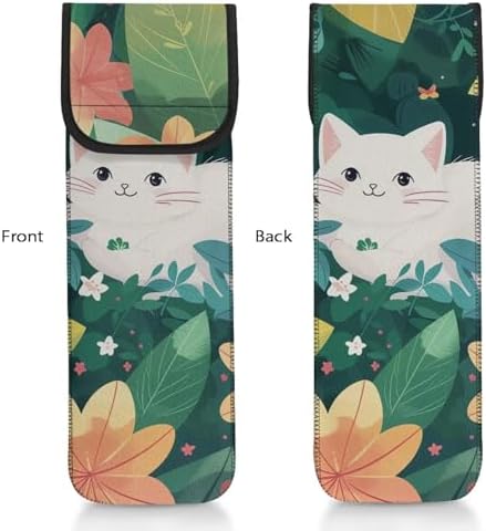 Cute Cat Travel Case for Flat Iron Heat-Resistant Curling Iron Sleeve Travel Thickening Hair Straightener Curler Storage Bag Travel Hair Accessories Organizer - Image 3