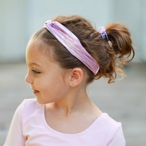 FROG SAC 6 Mermaid Knotted Headbands For Girls, Little Girl Glitter Head Bands, Kids Knot Headwraps, Criss Cross Tie Dye Hair Accessories, Rainbow Turban Hair Bands (Solid Glitter) - Image 5