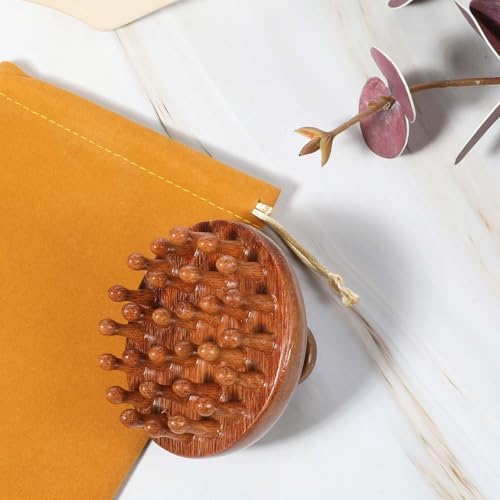 Wooden Scalp Massager & Hair Scrubber, Two-Piece Set - Image 6