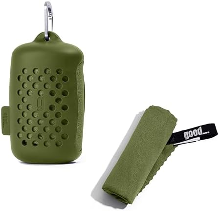 Quick Dry Towel for Travel, Camping, Gym & Sports - Army Green Nanofiber by Unknown
