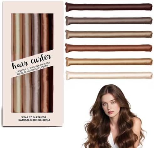 6Pcs Overnight Heatless Hair Curler Blowout Rods Jumbo Soft Hair Curler by Unknown
