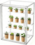 Mini Greenhouse Indoor, Clear Small Green House with Magnetic Door, Stackable Succulent Seed Starting Kit Children Nature Observation Station by Unknown