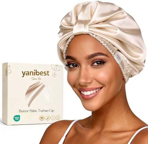 YANIBEST Breathable Soft Breeze Satin Bonnet for Sleeping,Silk Feeling Cap by yanibest