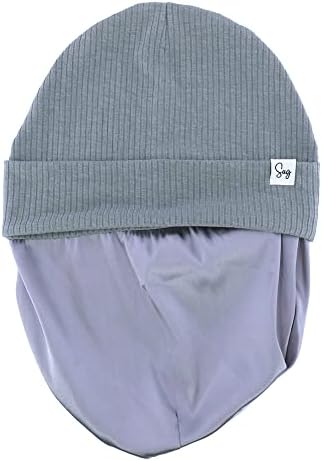 Jersey Beanie Hat for Newborn Baby Boys Girls Silky Satin Lined Hats Bonnet Toddler Infant Little Kids Beanies Caps - Image 4