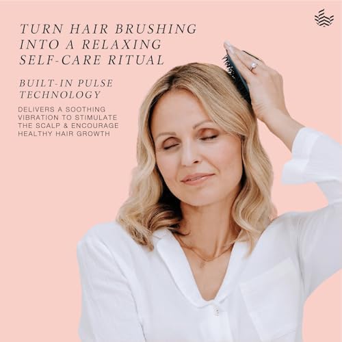 MANTA Pulse Electric Scalp Massage Brush – Wet Exfoliating Scalp Massager, Shampoo Brush for Hair Growth with Shower Holder, Grey - Image 3