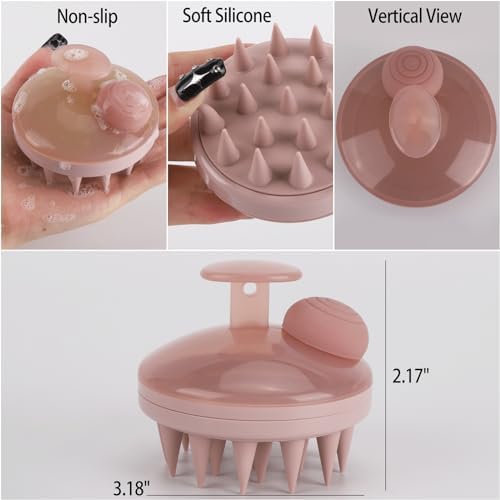 BTYMS Hair Scalp Scrubber Shampoo Brush with Dispenser, Silicone Scalp Massager Exfoliating Brush for Dandruff Removal - Image 5