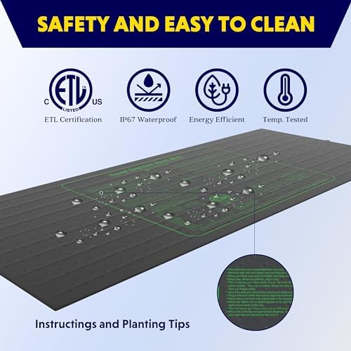 iPower Seedling Heat Mat Upgraded Technology, 48" X 20" Waterproof Durable Germination Station Heating Mat, Warm Hydroponic Pad for Indoor Home Gardening Seed Starter - Image 3
