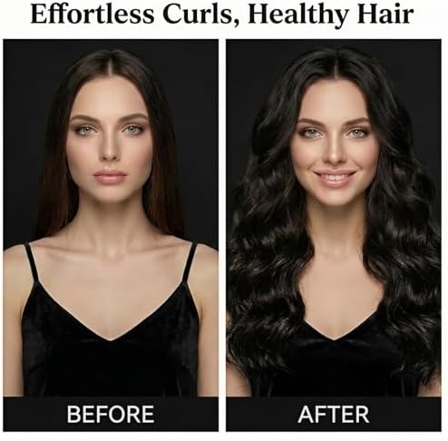 Heatless Curls Overnight Hair Curlers Set – 4PCS Jumbo Velvet Rollers with Shower Cap, No-Damage Flexi Rods for Beautiful Waves(BLACK) - Image 4