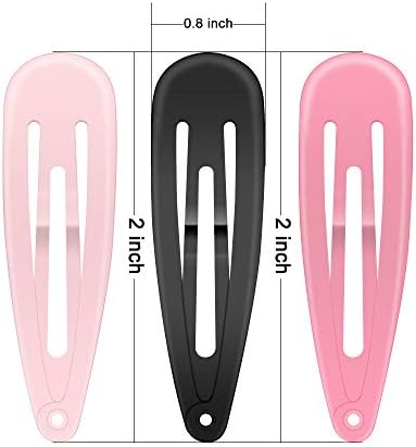 Hair Clips, ECADY (100-Pack 20 Colors) Non-Slip Snap Barrettes for Girls, Women, Kids - 2 Inch - Image 4