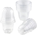 12PCS 3.8Inch Clear Seedling Pots with Humidity Domes and Drainage Holes by ZZLZX