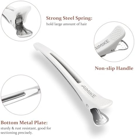 AIMIKE Hair Clips for Styling Sectioning, Barbers & Home Hair Cutting Clips - Image 4