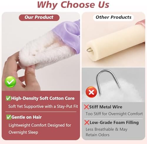 Gwabee Velvet Heatless Curls Overnight Hair Curlers to Sleep In - Image 3