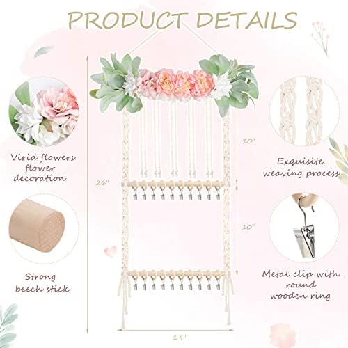 POVETIRE Headband Holder - Hair Bows Organizer & Display Storage Wall Hanging Decor for Baby Nursery & Toddler Girls Room - Image 3