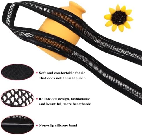 Elastic Wig Bands with Net, 1 Inch Non-Slip Silicone Hair Band for Wigs Edges, 5 Yard Bidirectional Stretching Mesh Elastic Band for Wig Making & Securing (Brown, 5 Yards) - Image 3