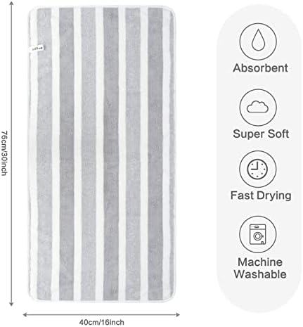 KinHwa Gray Bathroom Hand Towels, Microfiber Hand Towels, 16x30Inch, 4Pack - Image 3