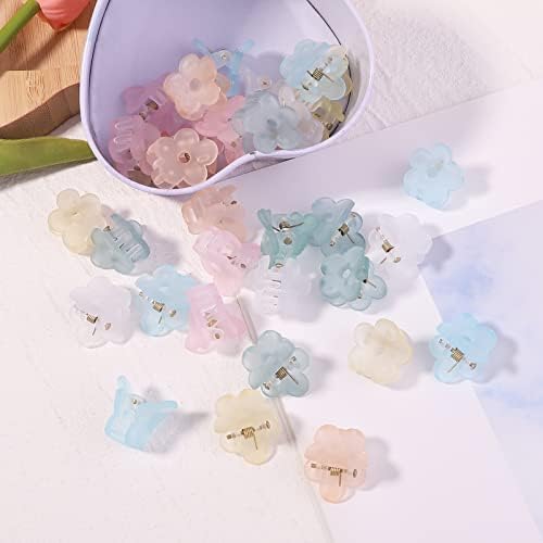 48Pcs Small Hair Claw Clips, Mini Hair Clips No-Slip Grip Jaw Clips Mix Colored Flower Hair Accessories for Women Girls - Image 5
