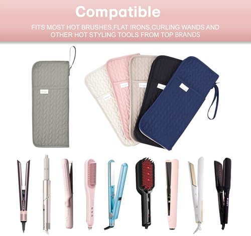KarSyon Hair Tools Organizer Travel Case Hot Tool Heat Resistant Mat 2 in 1 - Image 6