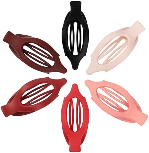 Flat Hair Clips for Women - 6 PCS French Flat Claw Clips Medium Hair Clips for Girls Large Hair Claw Clips for Thick or Thin Hair Strong Hold No Slip Hair Accessories for women (Red) - Image 7