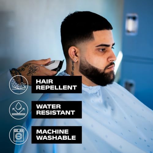 Barber Strong The Barber Cape Haircut Cover for Men, Hair Repelling and Static-Reducing Material, Water Resistant Fabric - Image 5