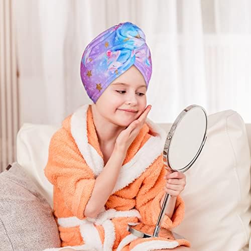 FIOBEE Microfiber Hair Towel Wrap for Kid Girls Rapid Drying Hair Turbans - Image 4