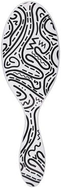 Wet Brush Original Detangler Hair Brush, Hipster Doodle, Ultra-Soft IntelliFlex Bristles, Detangling Bristles Glide Through Tangles (Wet & Dry Hair), Women & Men (Pack of 1) by WetBrush