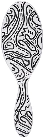 Wet Brush Original Detangler Hair Brush, Hipster Doodle, Ultra-Soft IntelliFlex Bristles, Detangling Bristles Glide Through Tangles (Wet & Dry Hair), Women & Men (Pack of 1) by WetBrush