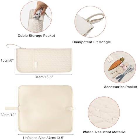 KarSyon Hair Tools Organizer Travel Case Hot Tool Heat Resistant Mat 2 in 1 - Image 5