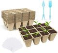120 Cells Biodegradable Seedling Starter Trays,10 Pack Plant Starter Kit by GCVOPTON