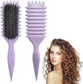Curly Hair Brush, Curl Defining Brushes, Styling Brush for Curly Hair, Shaping and Defining Curls Brushes for Women (Purple) by DiorSun