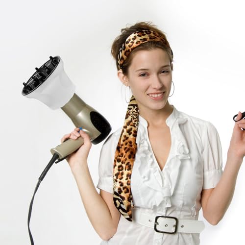 Hair Dryer Diffuser Attachment Large Hood Style Plastic White - Image 4