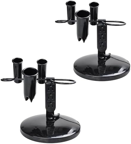 BYOOTIQUE 5-Hole Tabletop Blow Dryer Hair Iron Holder with 3 Outlets Pack 2 by AW