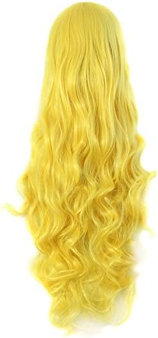 MapofBeauty 32" 80cm Long Hair Spiral Curly Cosplay Costume Wig (Yellow) - Image 2