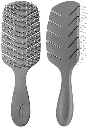 Detangling Hair Brush, Faster Blow Drying & Styling, Black by SofmildBeauty