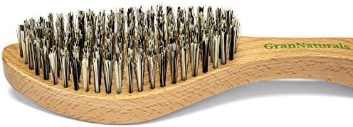 GranNaturals Extra Hard Wave Brush - Curved Boar & Extra Hard Nylon Bristle Hair Brush for 360 Waves - Image 3