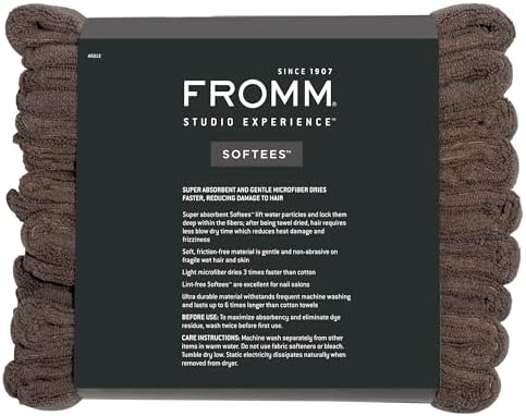 Fromm Softees Microfiber Salon Hair Towels for Hairstylists, Barbers, Spa, Gym in Brown, 16" by 29", 10 count Perfect Hair Care Towel for Drying Curly, Long, Wavy Hair - Image 6