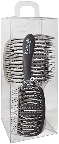 Olivia Garden iDetangle Brush for Wet and Dry Hair - Detangler Brush for Women and Men - Adjusts Tension by Hair Type - For Curly, Wavy or Straight - Flexible Vented Head by Unknown